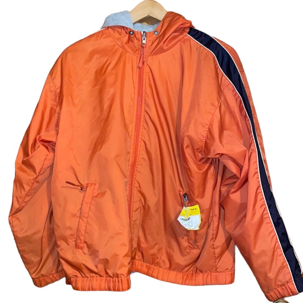 •NY♦️CLASSICS SPORTS•GRAY & ORANGE REVERSIBLE SKI JACKET SIZE SMALL EUC (UNISEX)